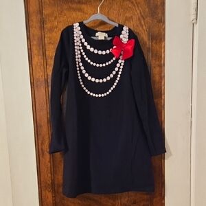 Kate Spade New York Girls' Pearl Necklace Dress